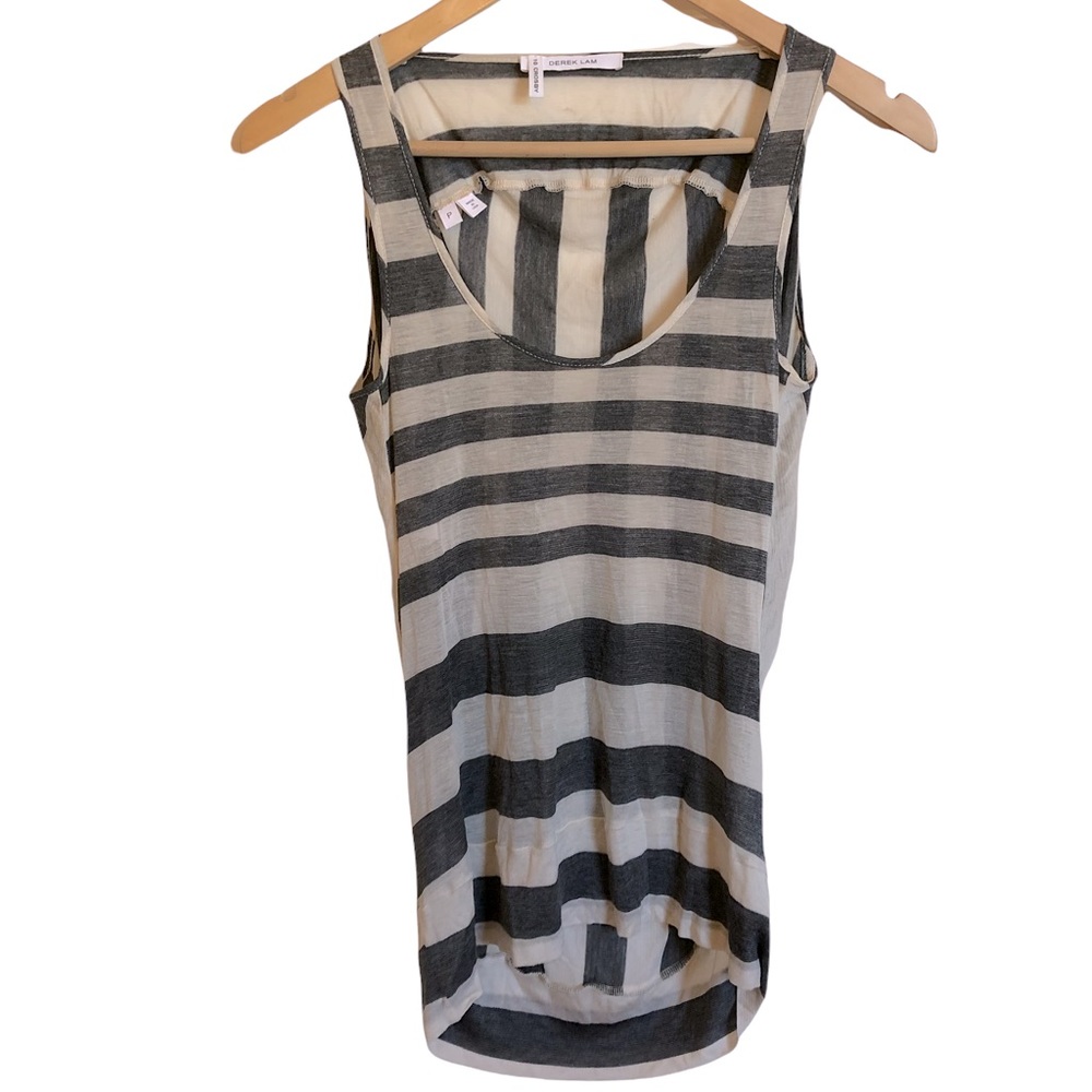 Derek Lam sleeveless striped grey top S